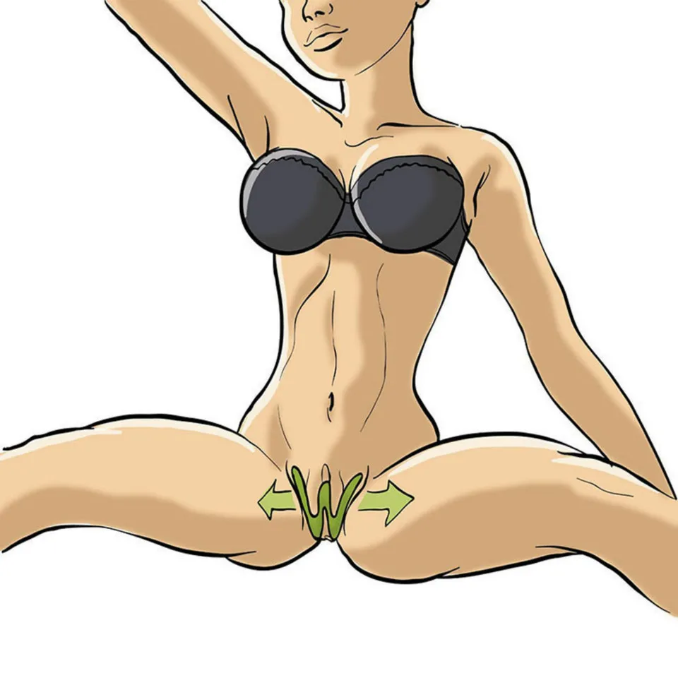 Складные зажимы для сексуальных губ стимулятор киски легкий доступ к клитору и