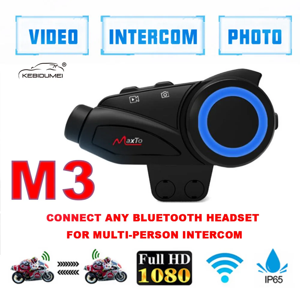 M3 Bluetooth мотоциклетный шлем экшн Камера гарнитура 6 всадников 1000 м домофон 1080P HD и