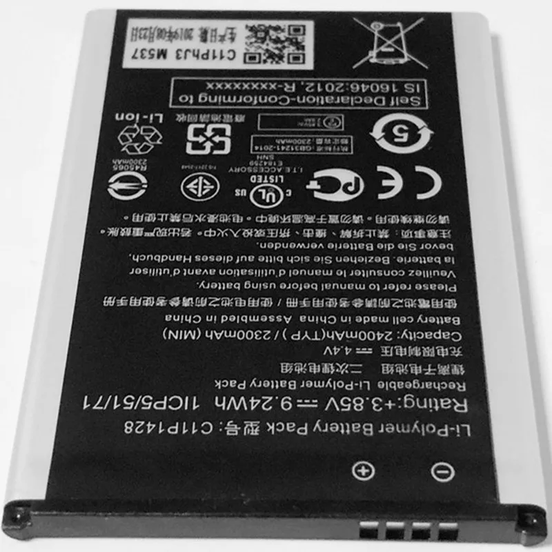 Аккумулятор 3 85 В 2400 мАч C11P1428 для Zenfone2 Laser ZE500KL ZE500KG Z00ED Z00RD Z00WD|battery for|2300mah batterylaser ze500kl
