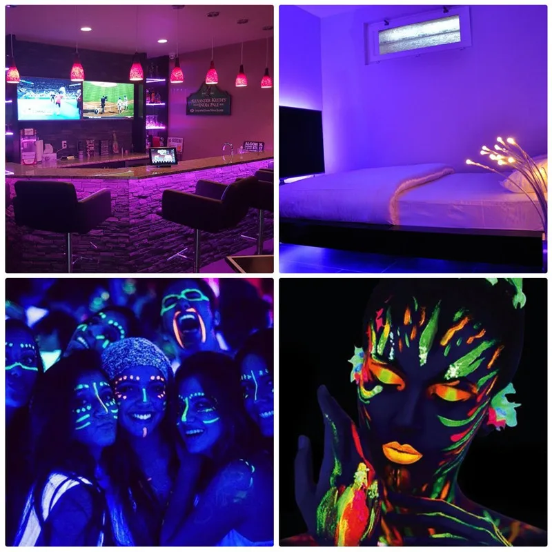 

5M UV Light Strip Flexible LED Strip Light UV Purple Light Strip LED 3528Waterproof IP65/Not-waterproof DC12V With DC head