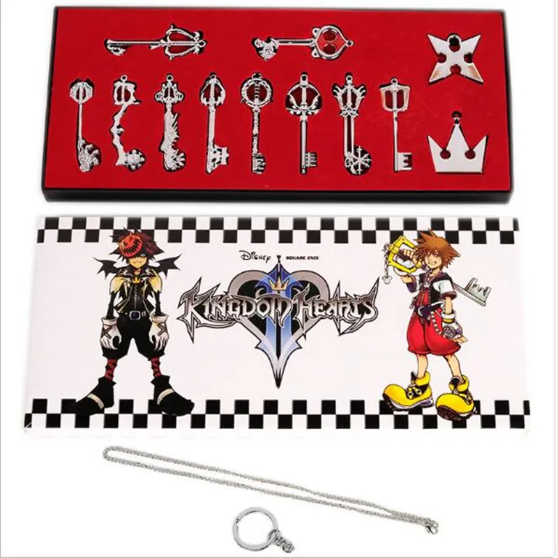 13 шт./компл. Kingdom Hearts II KEY ожерелье Лезвие подвеска + брелок оружие набор A1010 |