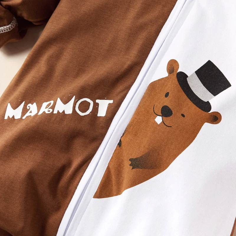 Комбинезон детский с длинным рукавом и принтом животных 2020|Ромперы| |