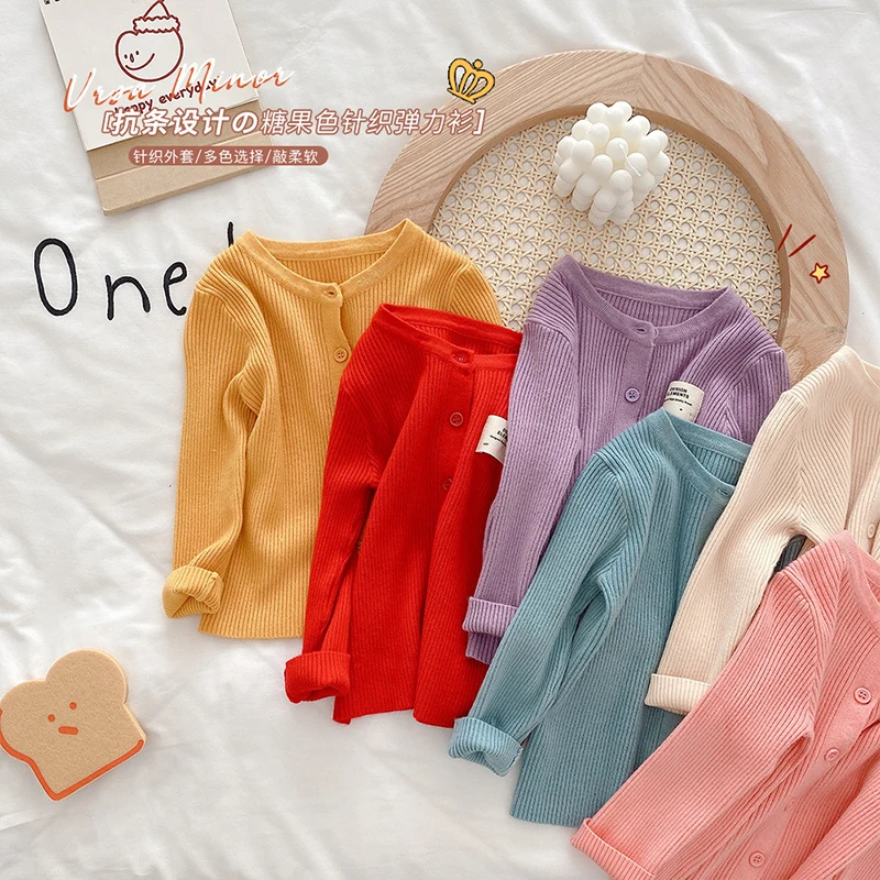 

Girls Sweater Knitted Cardigan Jacket Kids Winter Sweaters Toddler Fall Clothes Autumn Fall Toddler Outfits Toddler Fall Clothes