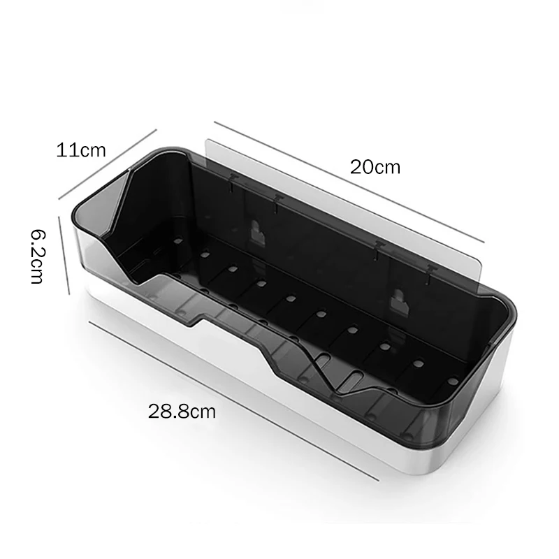 

Punch-Free Wall-Mounted Bathroom Shelves Shower Drain Rack Toiletries Storage Rack Toothbrush Cosmetic Organizer Basket Holder