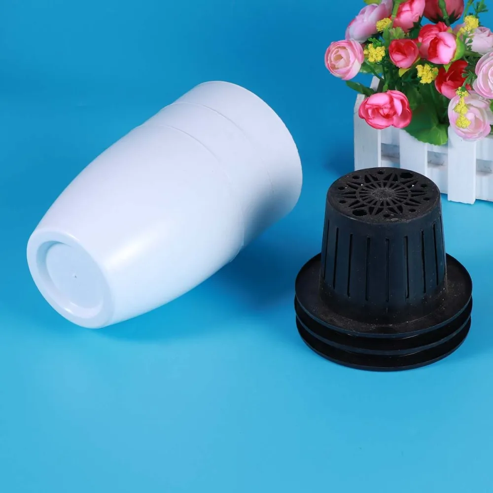

3pcs Self Watering Mini Planter Pots for Potting Smaller House Plants Herbs Succulents Flowers or Start Seedlings (Small Size)