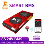 18650 3,2 V Smart BMS 8S 24V 150A 200A 250A Bluetooth 485 для USB-устройства CAN NTC UART программное обеспечение, литий-ионная батарея, защитная плата BMS