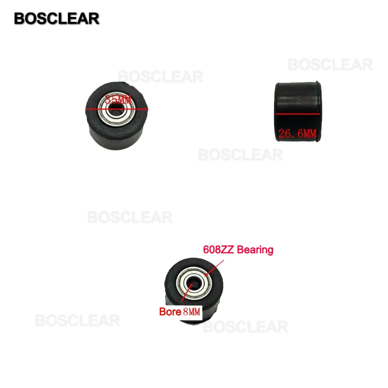 Прочные жесткие резиновые железные ролики технические звездочки часть 8 мм