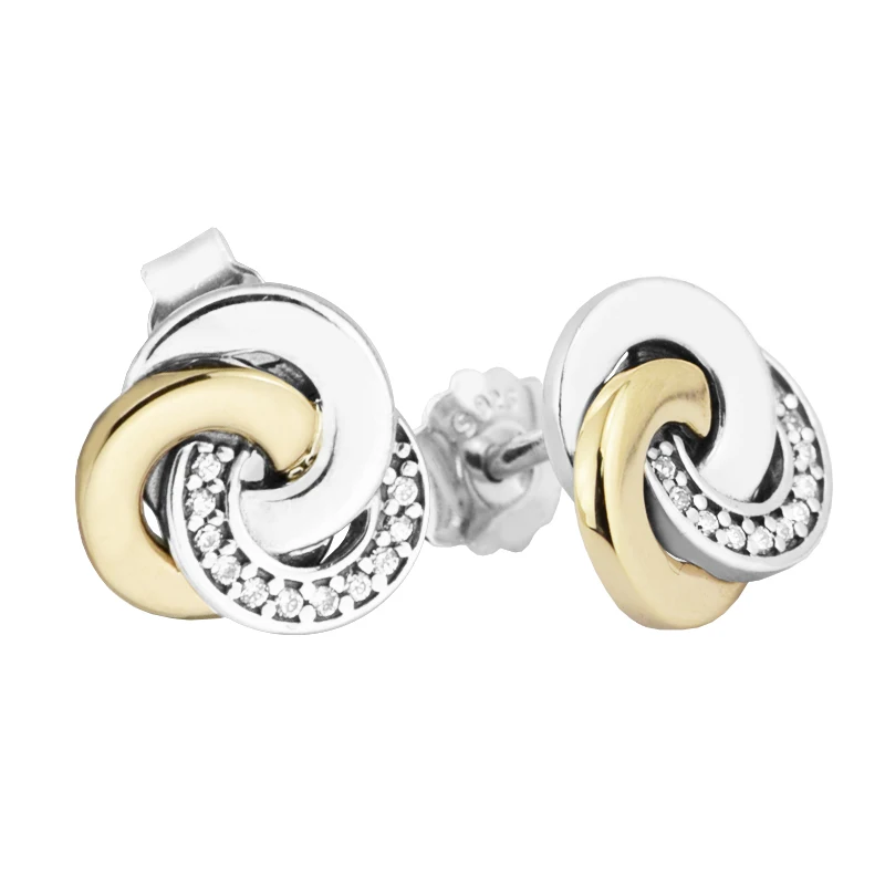 

Interlinked Circles Earrings 925 Sterling Silver Jewelry For Woman Make up Fashion Female Earrings Party Jewelry Wholesale