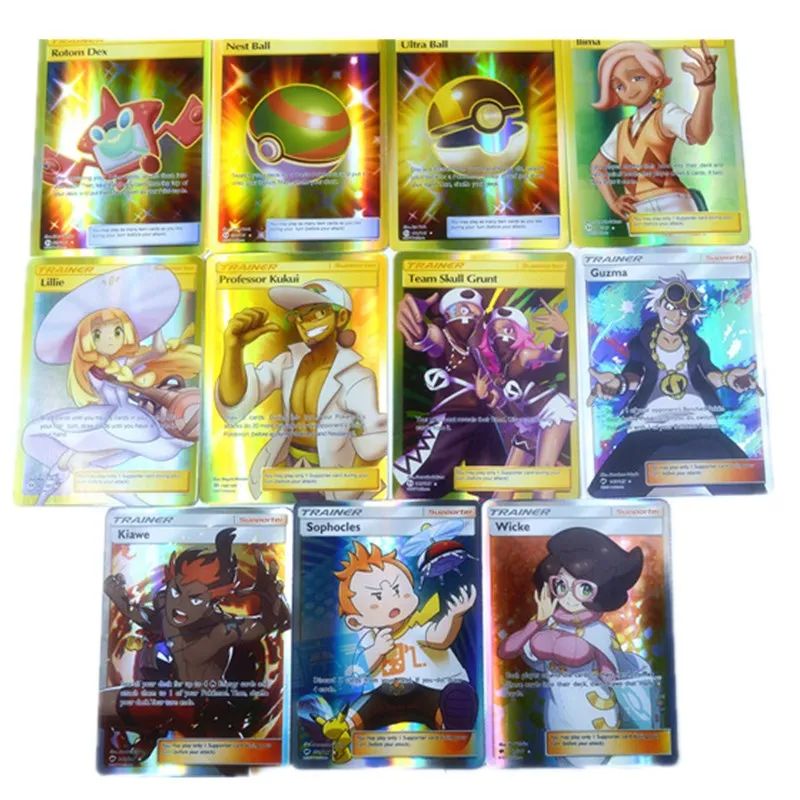 Необычные Tag Team & Ex Gx и тренер Покемон торговая карточная игра Ptcg