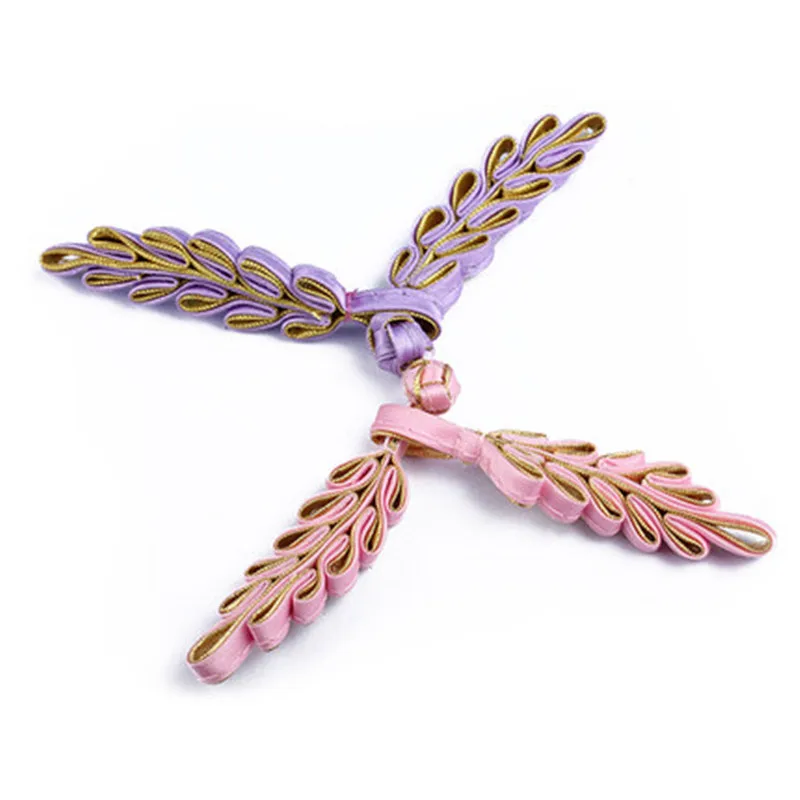 5 пар ручная работа китайская лягушка пуговицы узел декоративные листья для