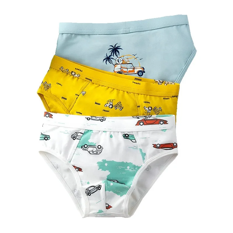 

3-16 Years 3pcs/pack Boys Panties Cotton Student Underpant Teen Boxer Shorts Underwear for Puberty Boys Teenages Briefs KF326