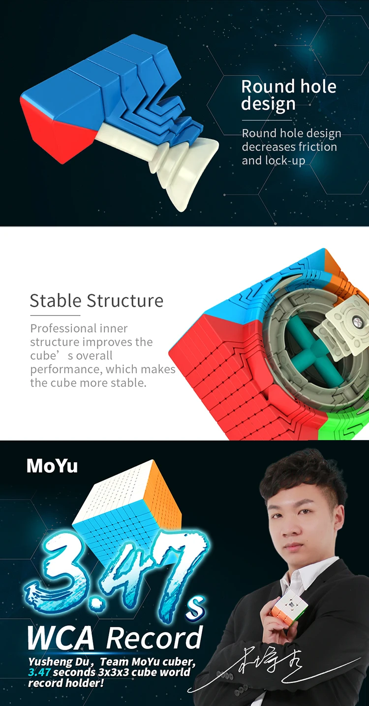 Moyu Yuhu Meilong 10x10x10 кубик без наклеек матовая поверхность 10x10 Magic Скорость куб головоломка 10 слоев Cubo развивающая игрушка