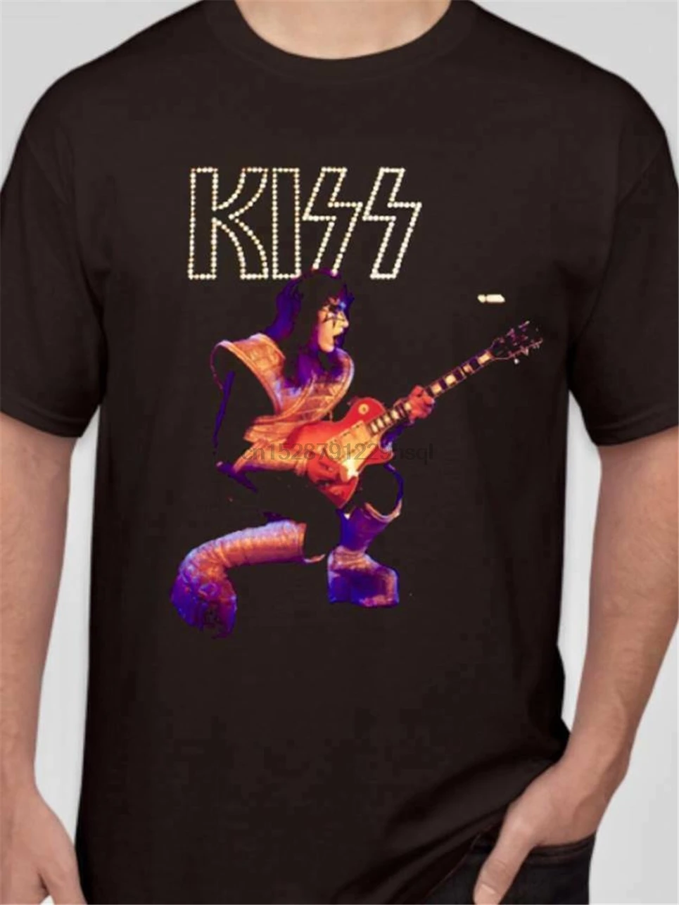 Футболка Kiss Ace Frehley в стиле прямой трансляции футболка M & aumlnner HD популярная Летняя