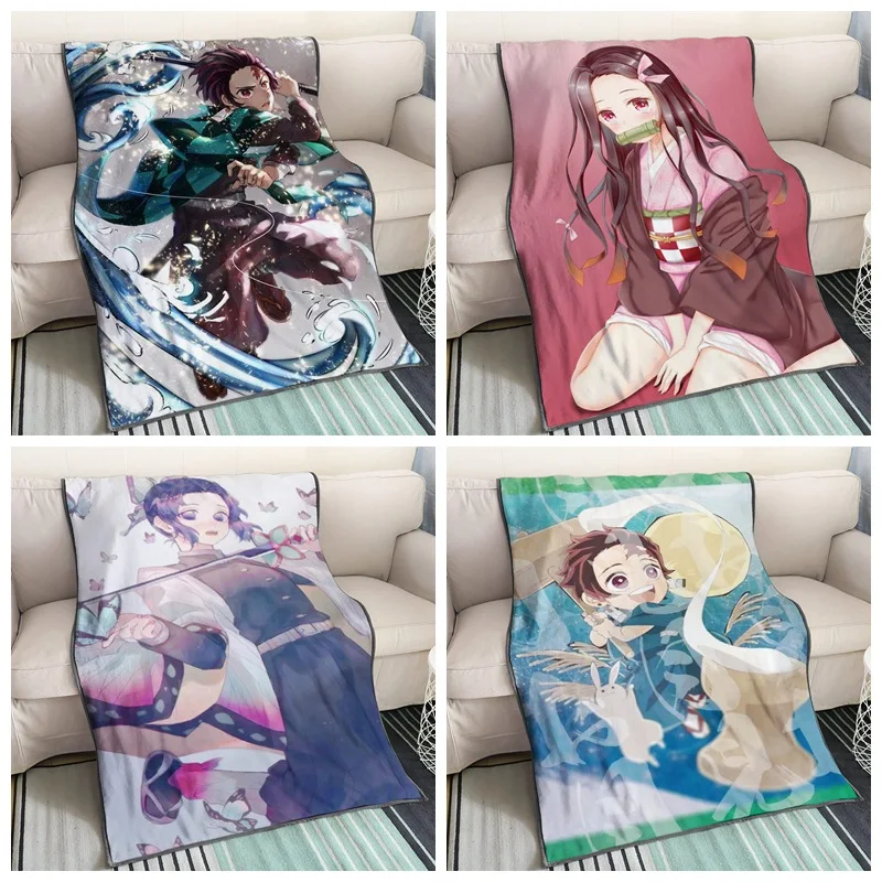 Одеяло с дьявольским лезвием рассекающее демонов Kimetsu No Yaiba Kamado Tanjirou Nezuko летнее