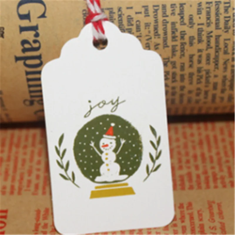 50 шт./лот Merry Christmas DIY уникальные подарочные бирки JOY TO WORLD ТЕГ маленькая карта