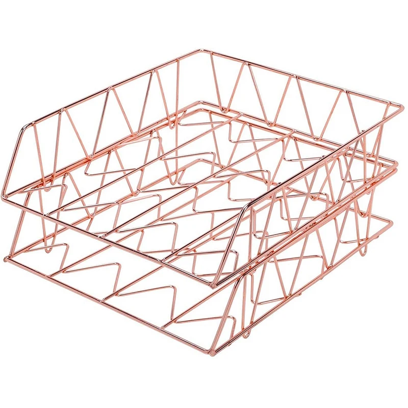 Настольный органайзер для файлов металлический Штабелируемый поднос писем