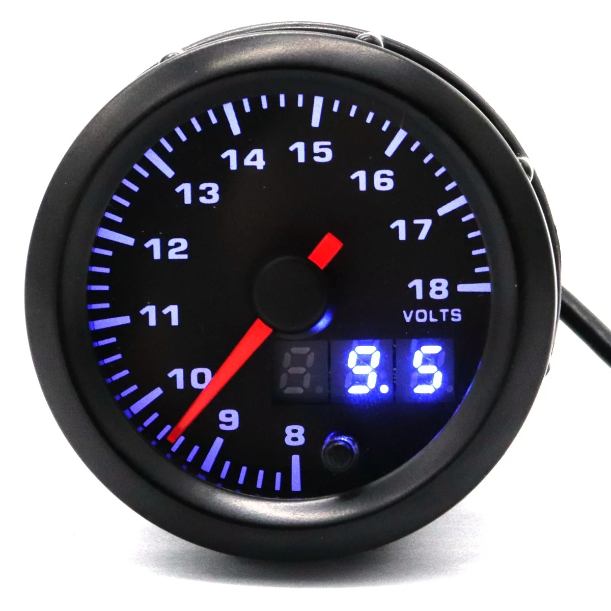 

12V car racing modified instrument 7-color LED backlight 8-18V voltmeter