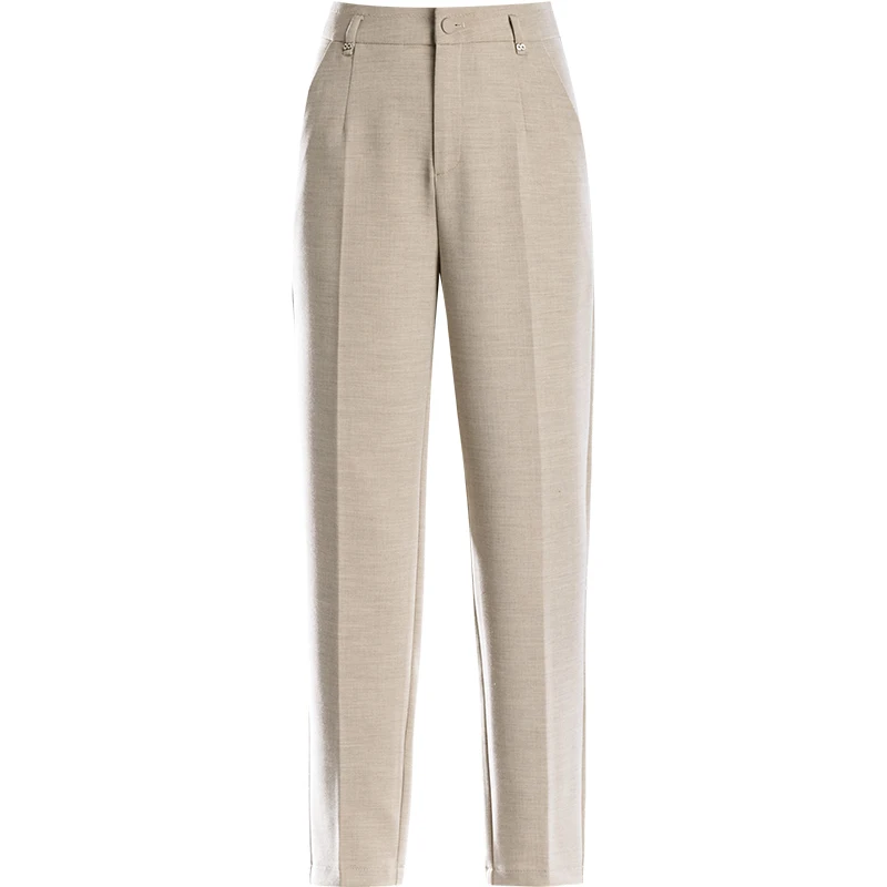 

Black Vintage Solid Harem High Waist Elegant Pants Spring Summer Autumn Office Lady Workwear Women Trousers Free Shipping