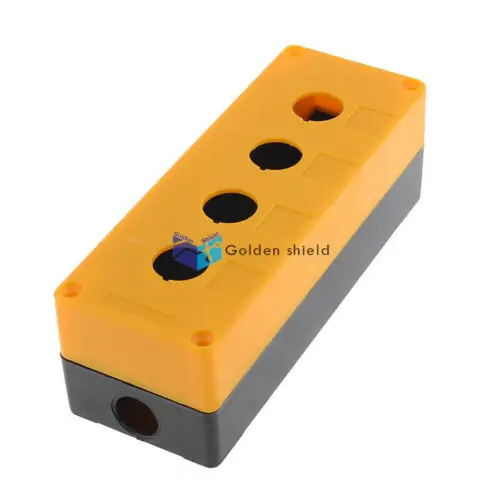 Желтый черный пластиковый 4 станции управления переключатель для кнопок 22