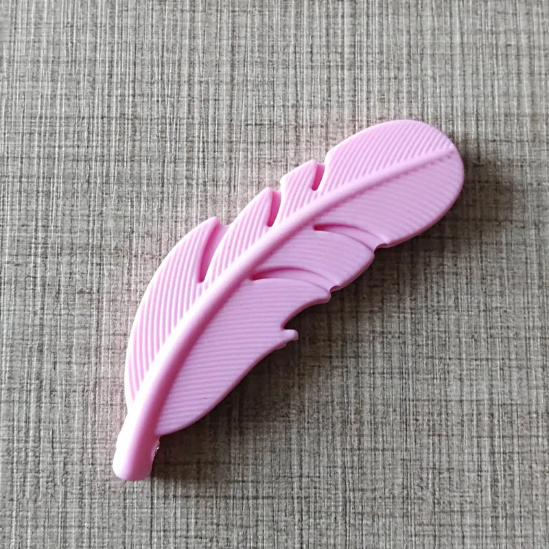 Feather-pink 1 шт. Корона Силиконовый бисер ребенок прорезывание зубов игрушки пищевой силикон DIY соска цепь кулон аксессуары Детские Прорезыватели - Цвет: Feather-pink