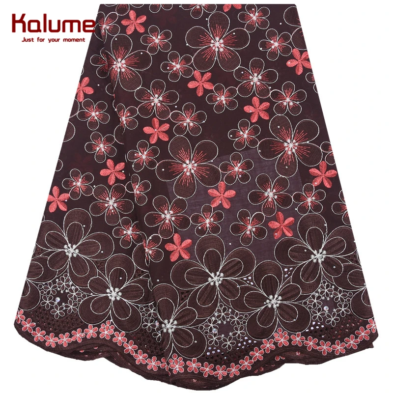 Африканская швейцарская хлопковая кружевная ткань Kalume новейшая нигерийская