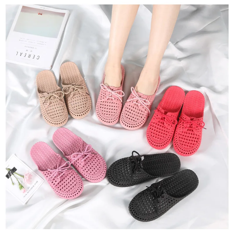

2021 New Women Casual Sandals And Slippers Female Hollow Beach Hole Shoes Home Indoor And Outdoor Drag Lazy Fashion Student Drag