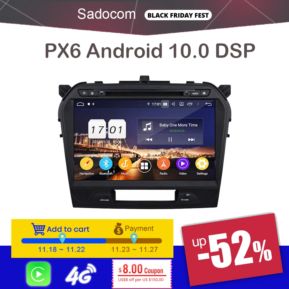 Автомобильный мультимедийный DVD плеер экран 10 1 дюйма Android 9 0 8 ядер 4 Гб ОЗУ 64 ПЗУ