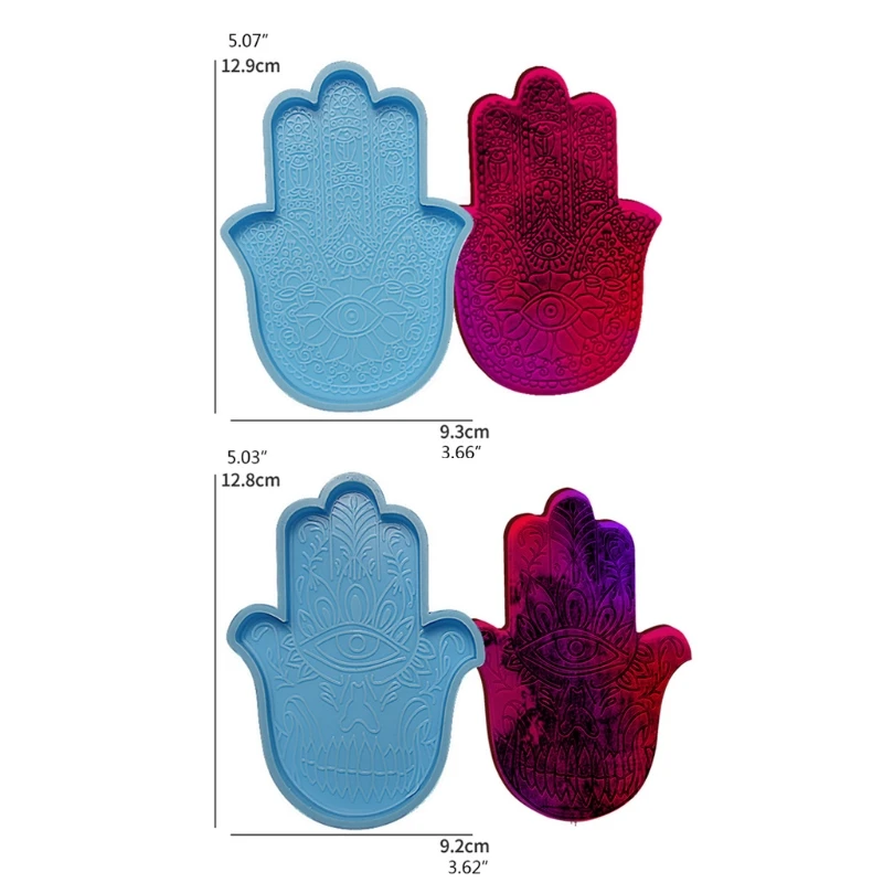 

Fatima Hand Coaster Epoxy Resin Mold Palms Cup Mat Mug Pad Silicone Mould DIY Crafts Ornaments Home Decorations Mold