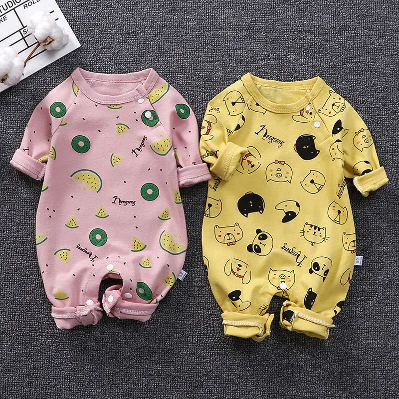 

Boys Rompers Pyjama Organic Cotton Cute Costume Baby Girl Boy Romper Newborn Clothes New Born Jumpsuit 0 3 Months Onesie Spring