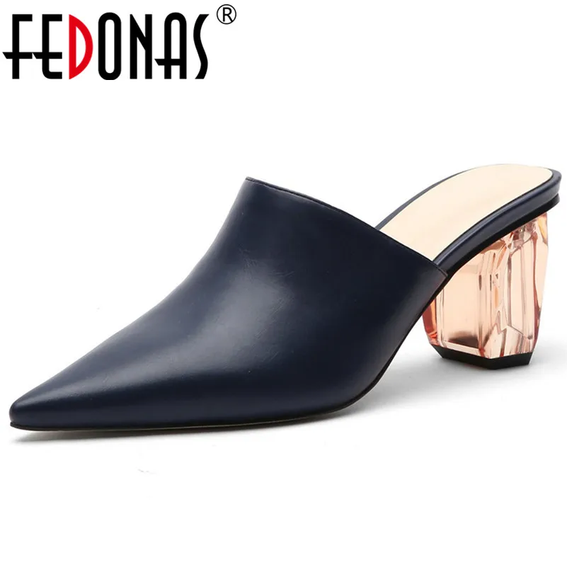 Женские туфли лодочки из синтетической кожи FEDONAS повседневные без застежки в