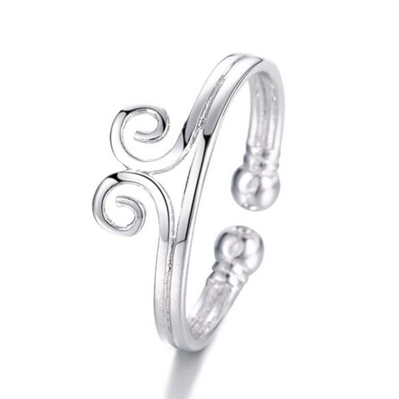 RG54 Monkey ring OMHXZJ Простые Модные Милые винтажные оливковые ветки OL подарок 925 стерлингового серебра женское кольцо с изменяющимся размером RG40 - Цвет камня: RG54 Monkey ring
