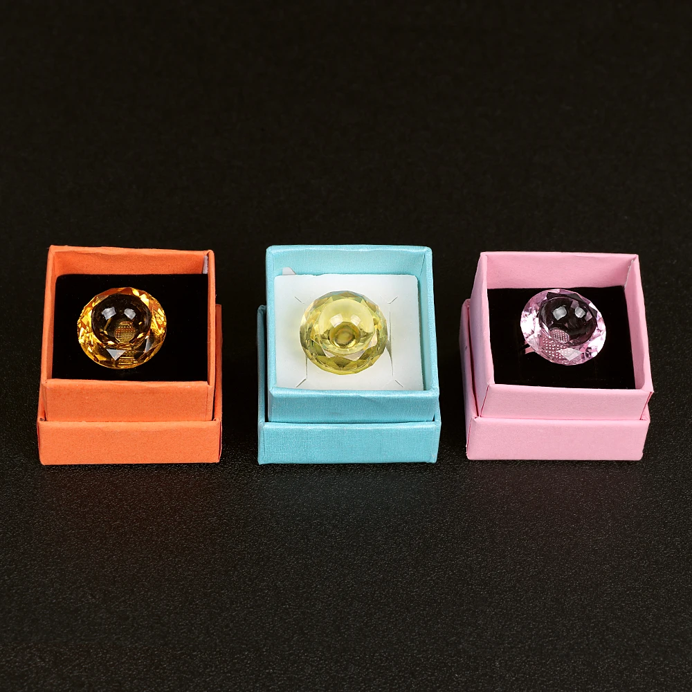 3 шт. новые мозаичные кристаллы кольца Пигментные чашки большие с бриллиантами