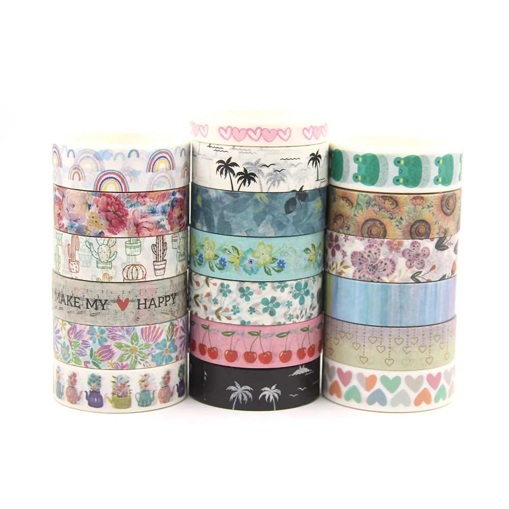 

E75- E96 1pcs Kawaii Cartoon Decoration Tape Paper Washi Masking Tape Creative Scrapbooking Stationary School Supplies