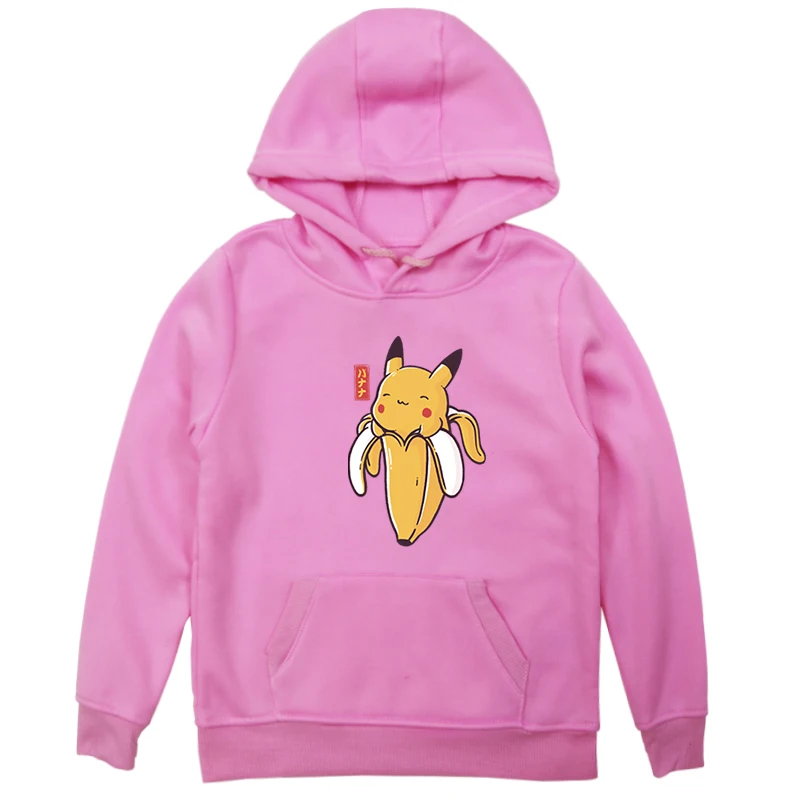 Hoodies 6 Толстовки с капюшоном для мальчиков и девочек с принтом «Покемон»; детские толстовки с Пикачу; сезон осень-зима; толстовка с капюшоном для малышей; детская бархатная верхняя одежда - Цвет: Hoodies 6
