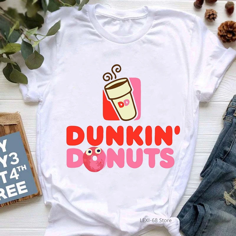 Футболка Charli Damelio с графическим принтом женская футболка Dunkin изображением