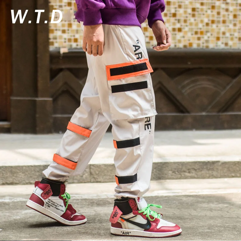 W. T.d японские уличные мужские шаровары с боковыми карманами в стиле хип хоп