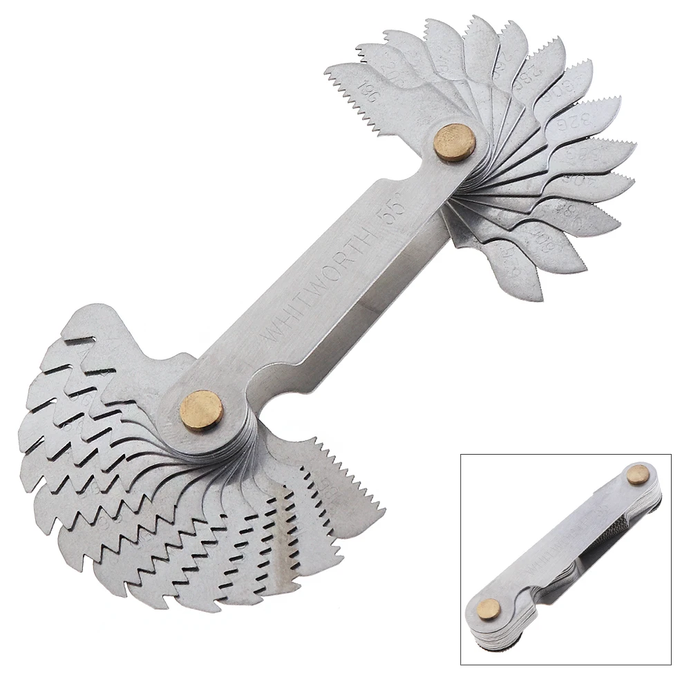 Метрическая Спецификация резьбовой винтовой манометр SAE Whitworth шаг 55 градусов с 28