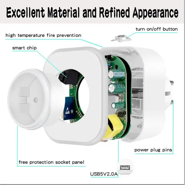 Смарт розетка в Европу Россию Корея Европа Wifi работает с Google Home Mini Assistant Alexa iftt tuya