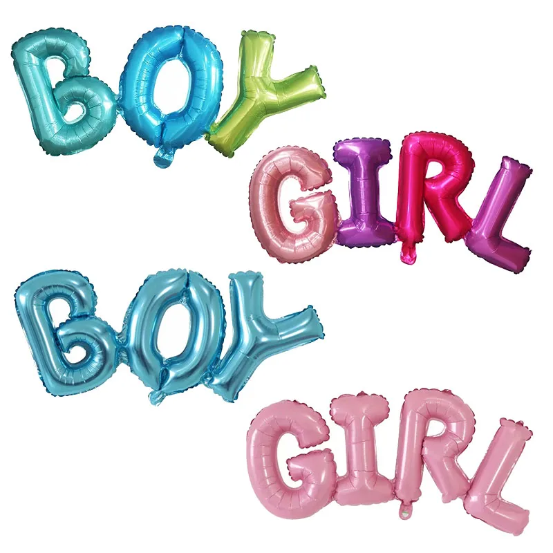 

wholesale Link Baby Boy Girl letter Foil Balloons Baby Shower Birthday Wedding Party 84CM Connect Baby Alphabet Air Balaos Decor