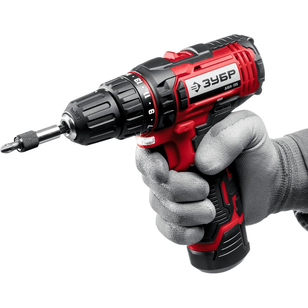 Drill-driver Zubr DShL-125-22 2Ah with two batteries | Инструменты