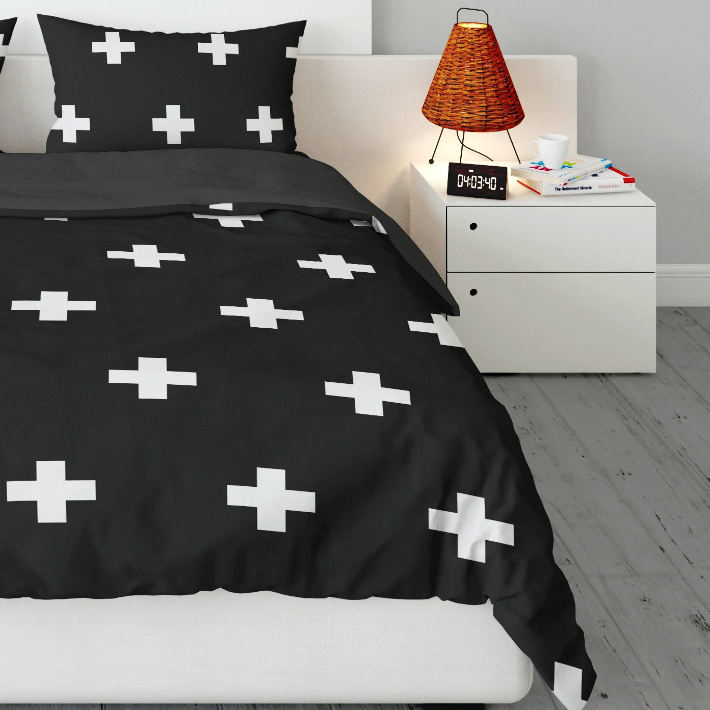 Роскошный современный простой комплект постельного белья с пододеяльником и