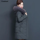 Зимняя куртка пуховик для женщин на меху с высоким, плотно облегающим шею воротником парка Длинная женская куртка с капюшоном хлопковое пальто уличная женская обувь новые зимние куртки и пальто для будущих мам