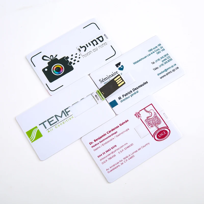 (Over 10pcs Free Logo)DIY USB Flash Drive 1GB 2GB OEM Gift Custom Logo Plastic Name Card PenDrive Memory Stick Print Logo Gifts