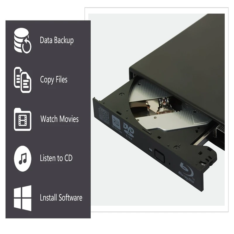 Bluray плеер Внешний USB 2 0 DVD привод Blu Ray 3D 25 г 50 BD R ROM CD/DVD RW записывающее устройство для
