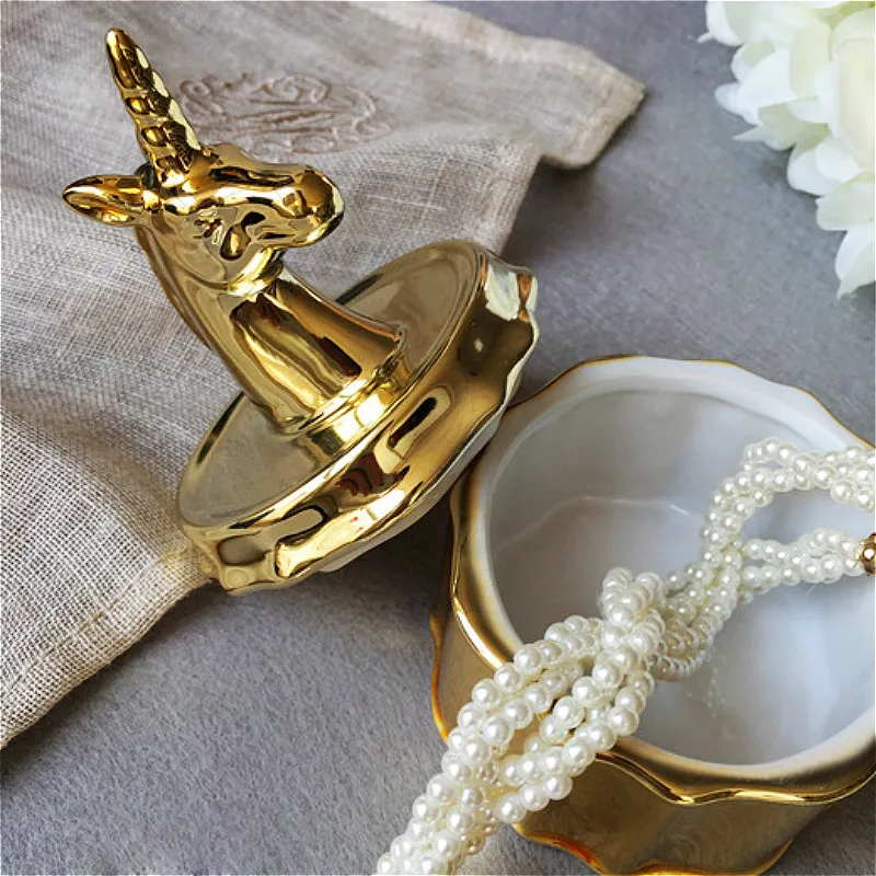 

Nordic Ceramic Jar Cute Animal Jewelry Earrings Necklace Sealed Decoration Bottles Creative Wedding Ring Trinket Boxes Organizer