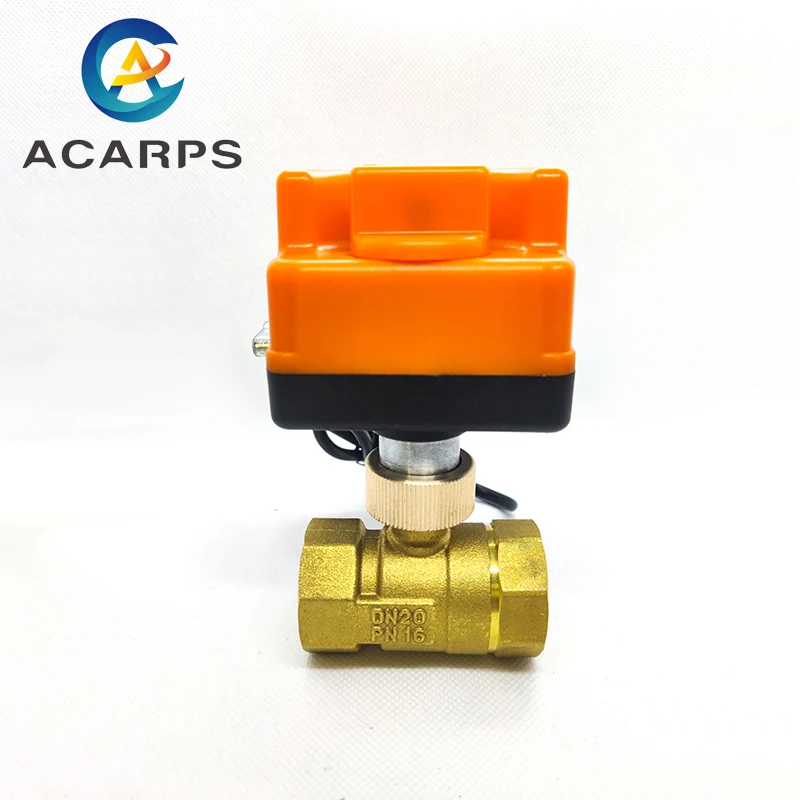 

3/4" Brass Electric Two-Way Ball Valve With Manual Switch For Air-Conditioning Cold And Hot Water System Control