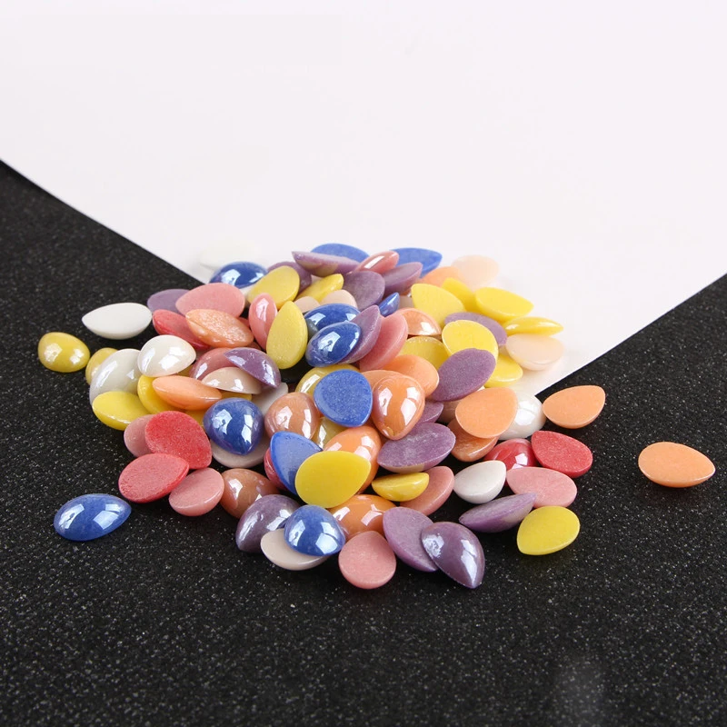 Смешанные цвета плоское дно керамические Стразы в форме капли для Мобильный