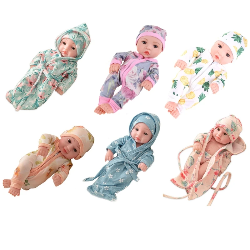 

10.6inch/25CM Interactive Toys Realistic Newborn Baby Dolls Soft Vinyl Magnetic Mouth Soft Body Boy Doll with Colorful