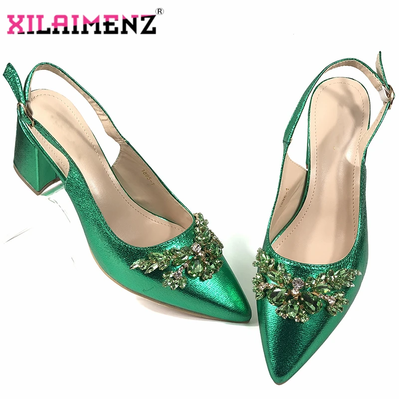 Новинка обувь зеленого цвета в африканском стиле без сумки удобные туфли из