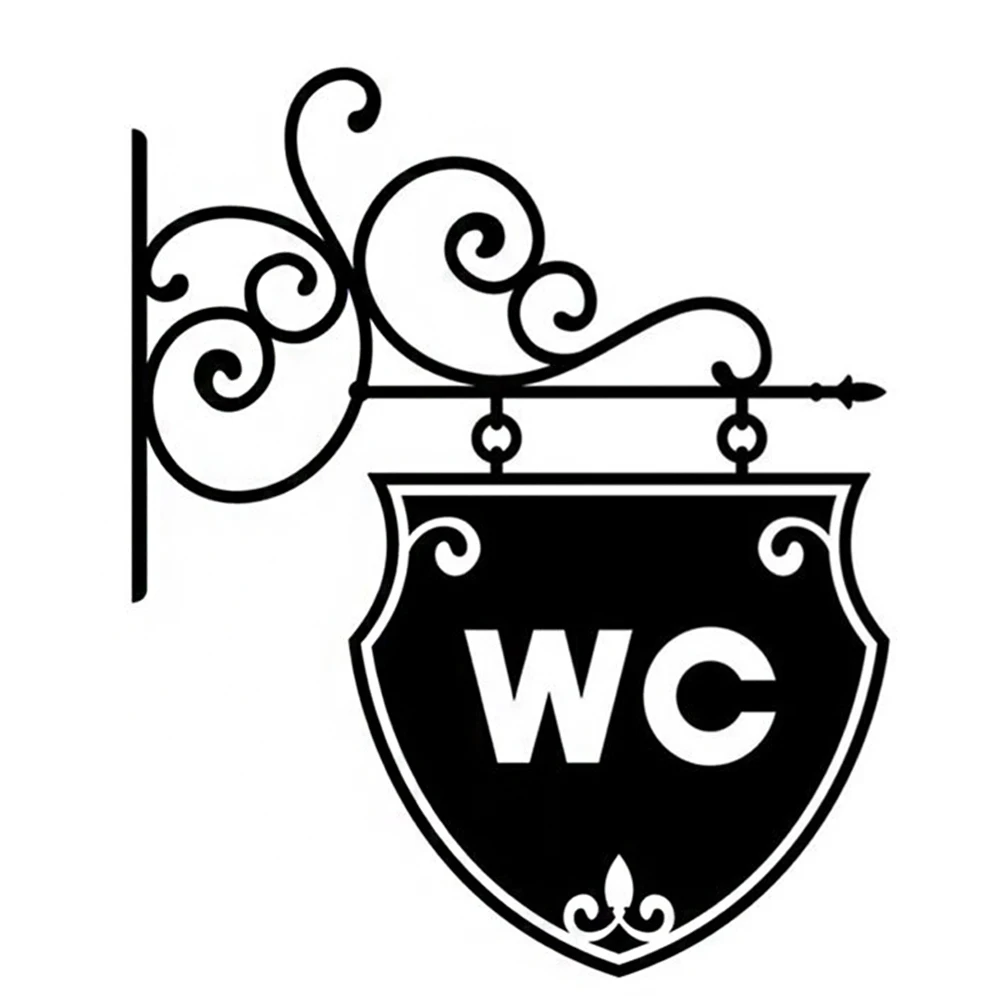 Самоклеющиеся легко наносятся многоразовые WC символ прочный водонепроницаемый